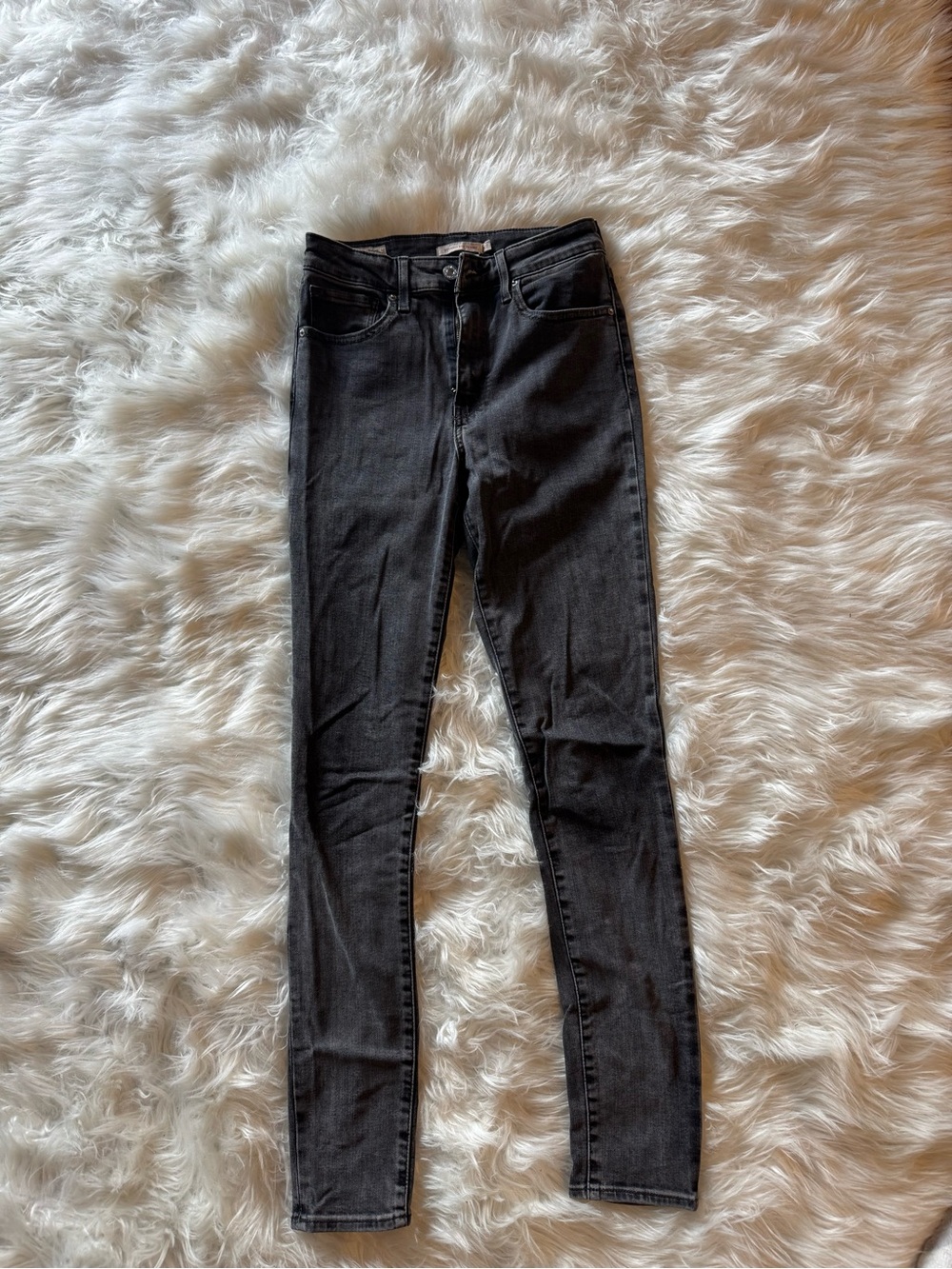 Levi's Washed Black High-Rise Skinny Jeans
